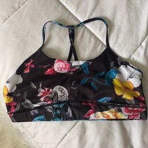 Zyia dark floral mesh bra